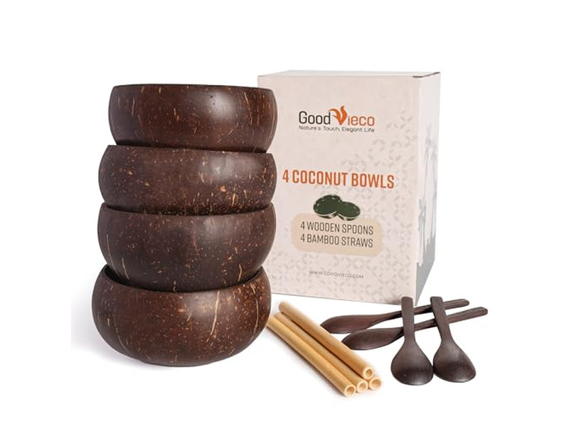 バンブーボウル 7 食品用アイスクリームボウル ココナッツ 32 4 大きなシェル オーガニック