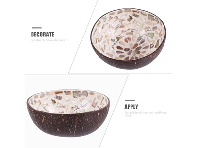 彫刻ココナッツボウル 最新ボウル ラッカー ユニークパターン クラスターシェル スプーン