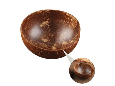 ココナッツボウル パームデザイン シェルボウルセット 木製編みサラダ 手彫り