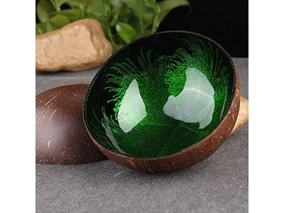 ロゴ入りココナッツボウル ラッカー仕上げ オーストラリアベース インドネシア香りワックス