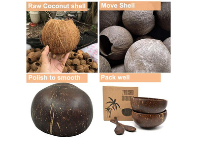 ココナッツボウル工場 アイスクリームボウル 手作り デザート ラッカー 再利用可能