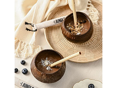 ココナッツブレックファーストボウル 木製 20Cm シェル付き 蓋付き 有機シェル シャルキュトリーボウル