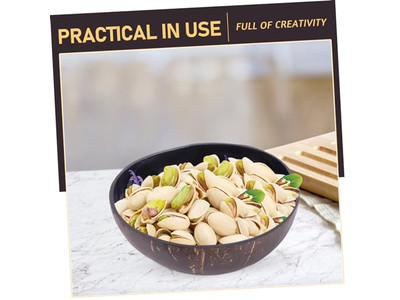 ココナッツシェル未加工キー収納手作りサービングボウルセット 大サイズ生