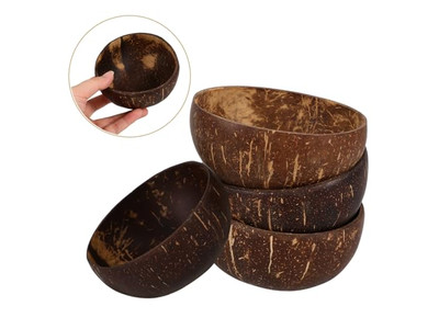 ディナーボウル ココナッツボウル 空のボウル 手作りの工芸品 シェル スプーン 小型 プレーン