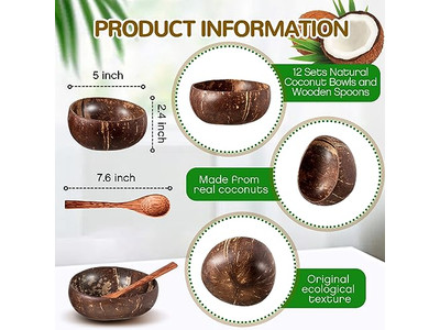フルーツサラダボウル ケーキパウダー ロック 木製キッチンセット バンブーマスク ココナッツハスク
