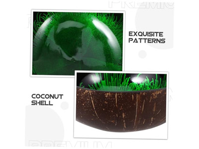 タイの自然なボウル アカシアサラダセット 食品安全ココナッツ色ボウル