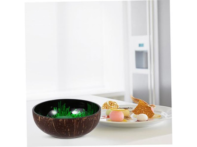 タイの自然なボウル アカシアサラダセット 食品安全ココナッツ色ボウル