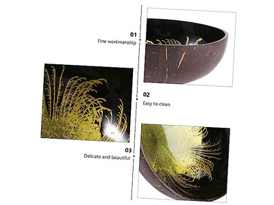 バネトンライナー用ボウルプラスチックキッチンココナッツボウルとスプーンセットスムージー