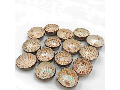 ココナッツボウル パーティーデコ エコフレンドリーセット 36個の揺れない全自然