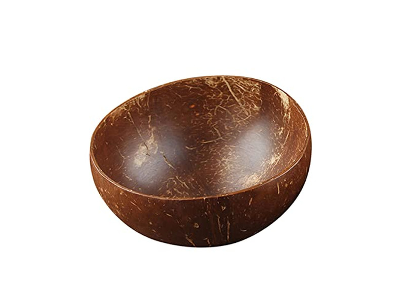 ココナッツシェル 蓋付き 木製スプーンとボウル アサイーボウル スプーン 大サラダ 10パック