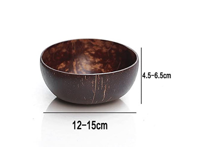 ココナッツシェル 蓋付き 木製スプーンとボウル アサイーボウル スプーン 大サラダ 10パック