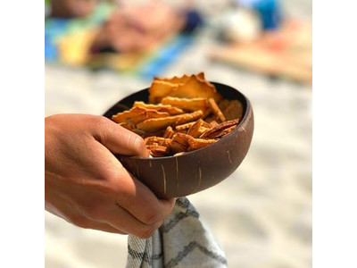 彫刻ココナッツボウル ココナッツシェルハーフ 大きなサービングセット ボウルホルダー ナチュラル