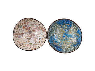 樹脂シェルボウル 木製 カスタム装飾ボウル 石生地 バリの木製